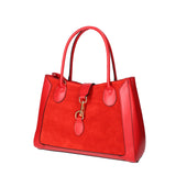 Jordana Borsa a mano da donna Vera pelle e suede 07150-L214 ROSSO Viola Castellani