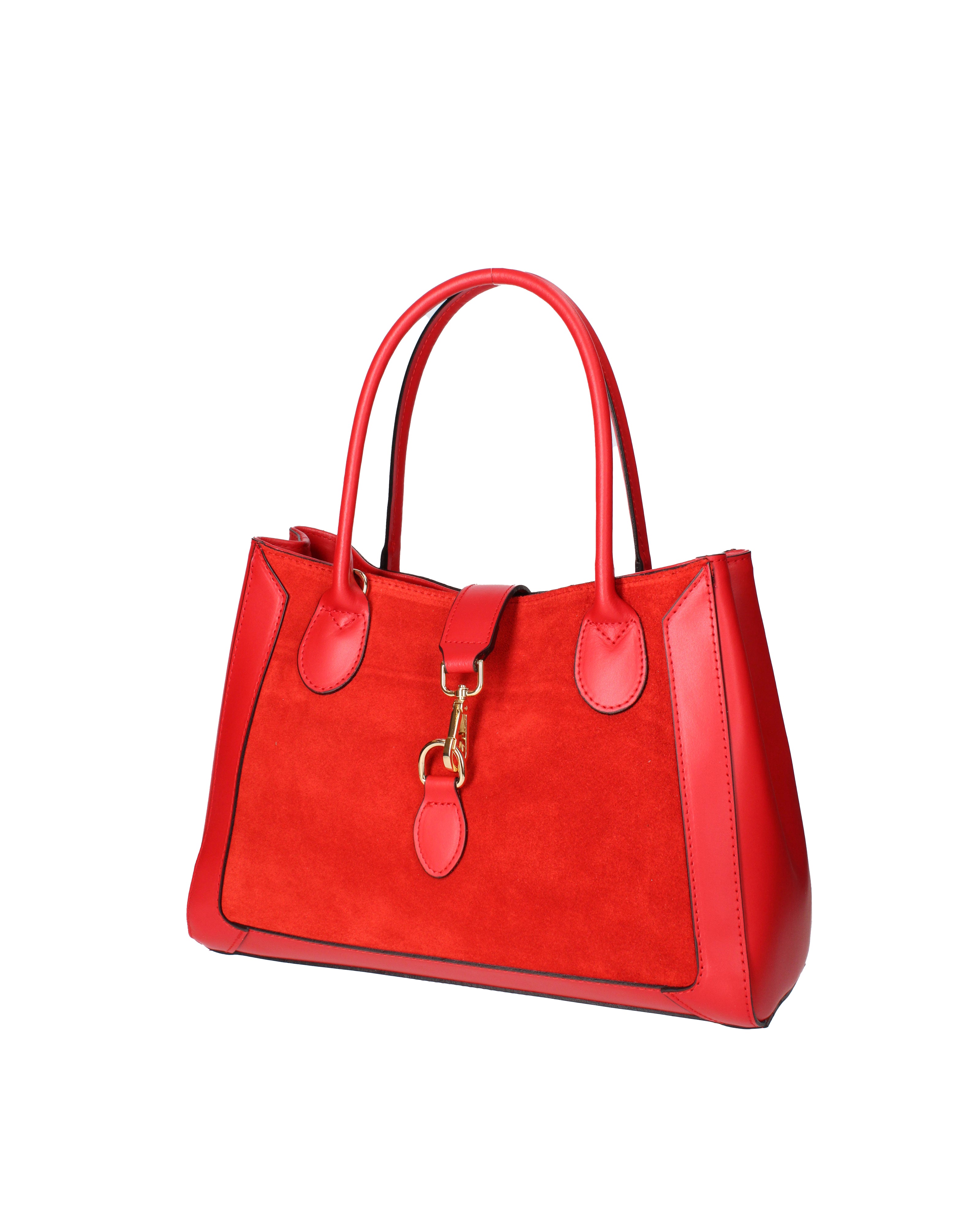 Jordana Borsa a mano da donna Vera pelle e suede 07150-L214 ROSSO Viola Castellani