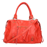 Elara Borsa a spalla da donna Vera pelle 06090-ROSSO MEDIO Gave Lux