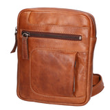 Borsa a tracolla unisex vera pelle 100% pelle di vacchetta SN5861347-TAN Santini Firenze
