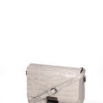 Borsa a tracolla da donna Vera pelle effetto cocco JR-W-1164CC-GLACIER GREY-CDF John Richmond