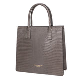 Giulia Borsa a mano da donna Vera pelle effetto cocco 468W-LU27 GRIGIO Viola Castellani