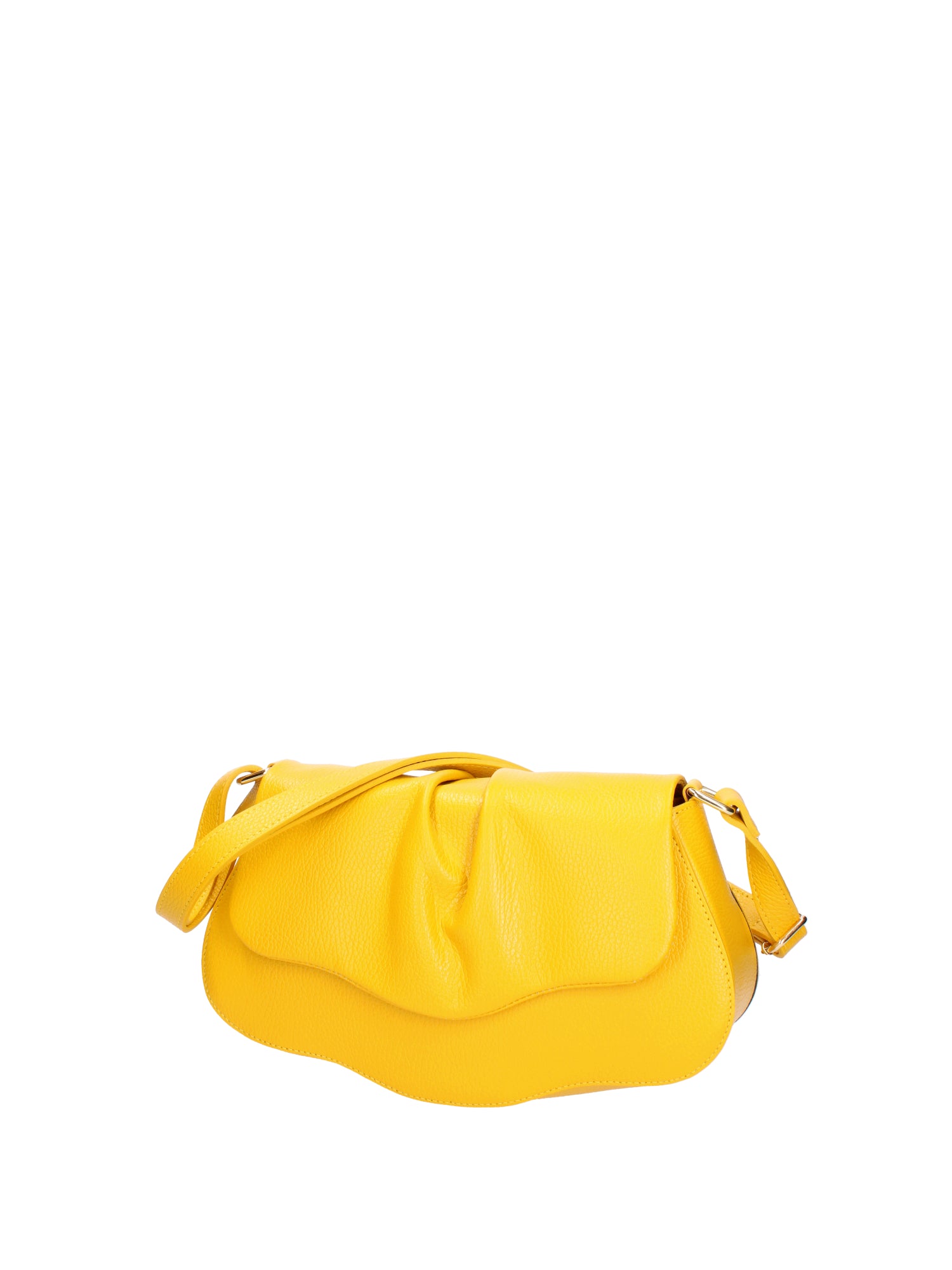 Borsa a spalla da donna Vera pelle 07152-D04 GIALLO Viola Castellani