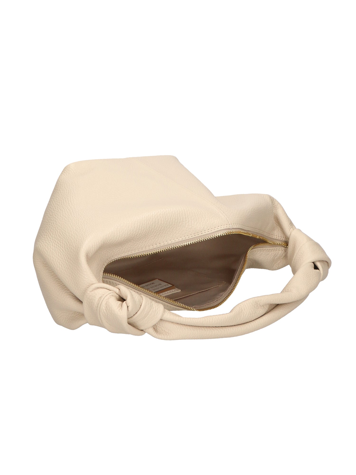 Lunaria Borsa a spalla da donna Vera pelle 06007-D37 LATTE MILK Gave Lux