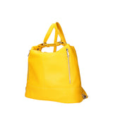 Vera pelle 07135-D04 GIALLO Borsa a spalla convertibile Anjelica Viola Castellani