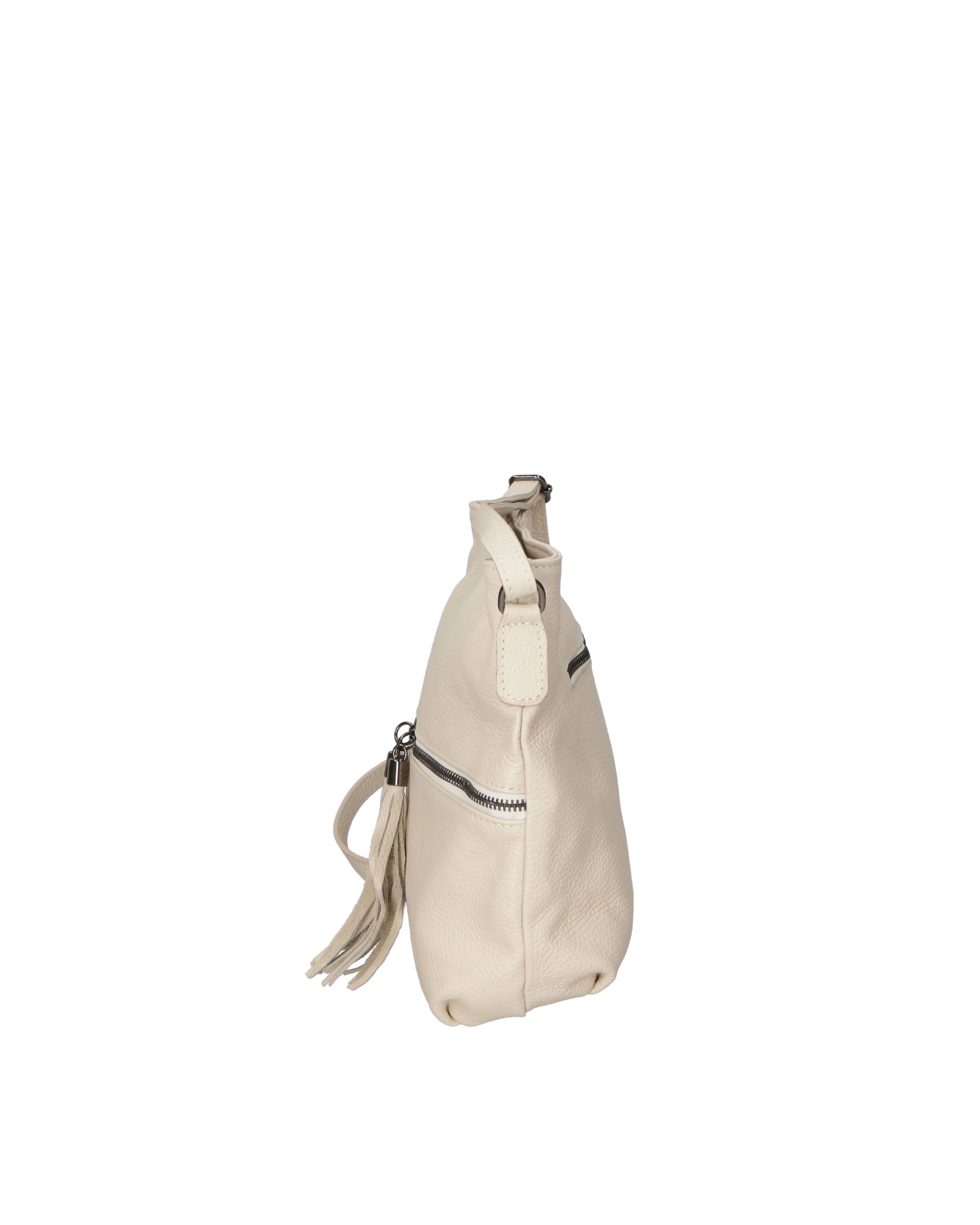 Erminia Borsa a tracolla da donna Vera pelle 80062-BEIGE Gave Lux