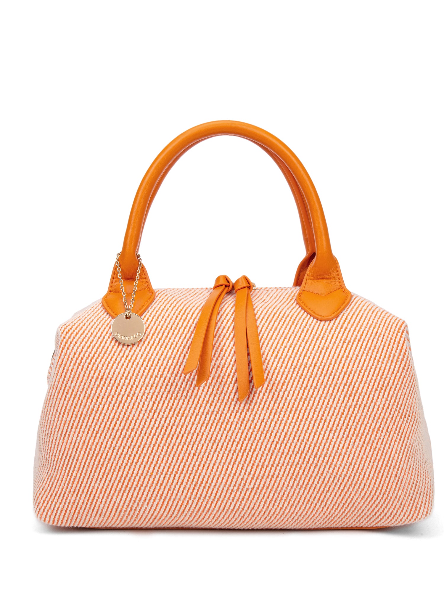 Borsa a mano da donna 100% pelle vegana PU 749-1PT-ORANGE Diana&co