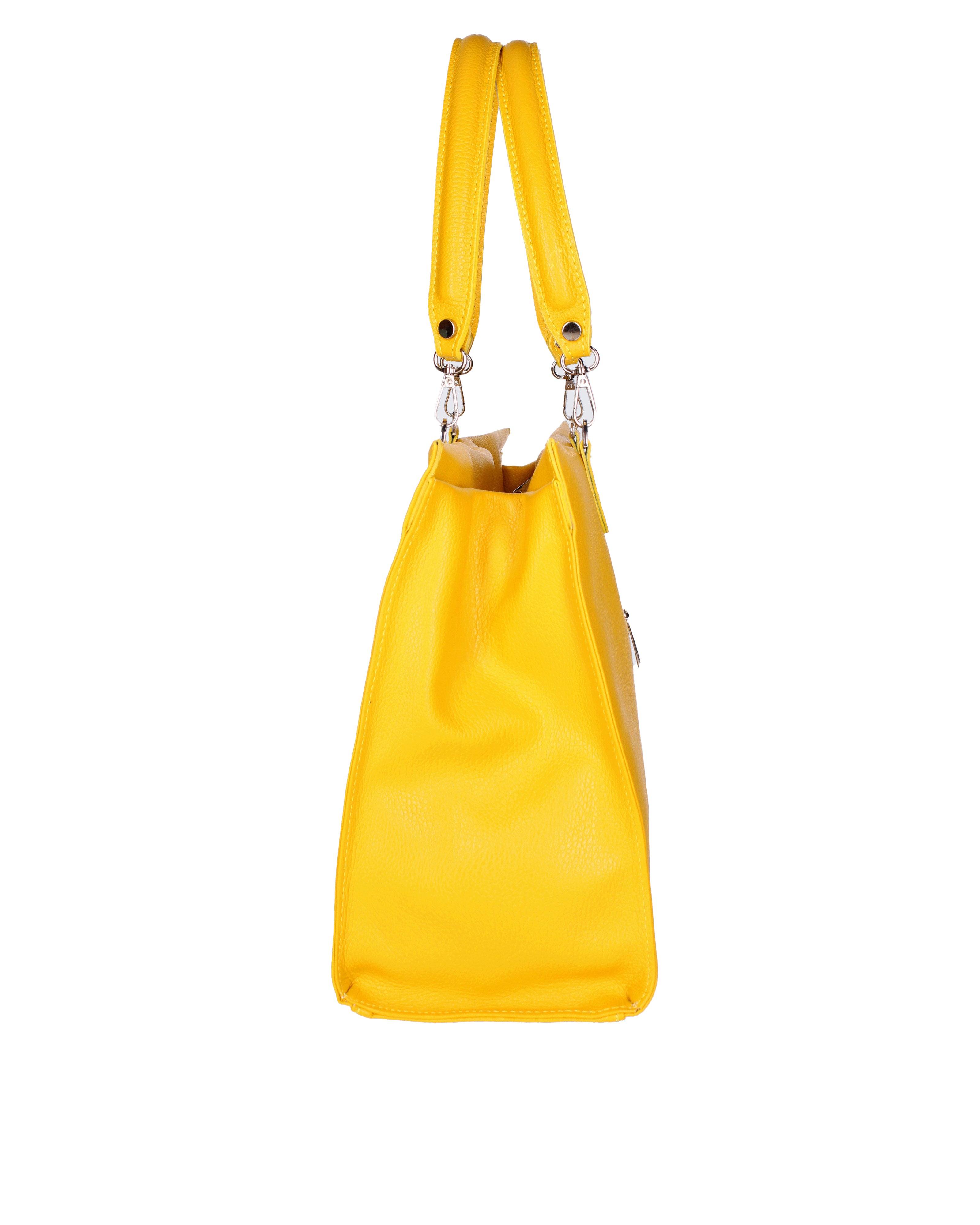 Borsa a mano da donna 100% vera pelle 07138-D04 GIALLO Roberta Rossi
