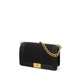 Borsa a mano da donna 100% Pvc FLAT-M-BALL 24-BLACK - GOLD Marc Ellis