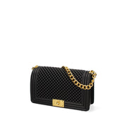 Borsa a mano da donna 100% Pvc FLAT-M-BALL 24-BLACK - GOLD Marc Ellis