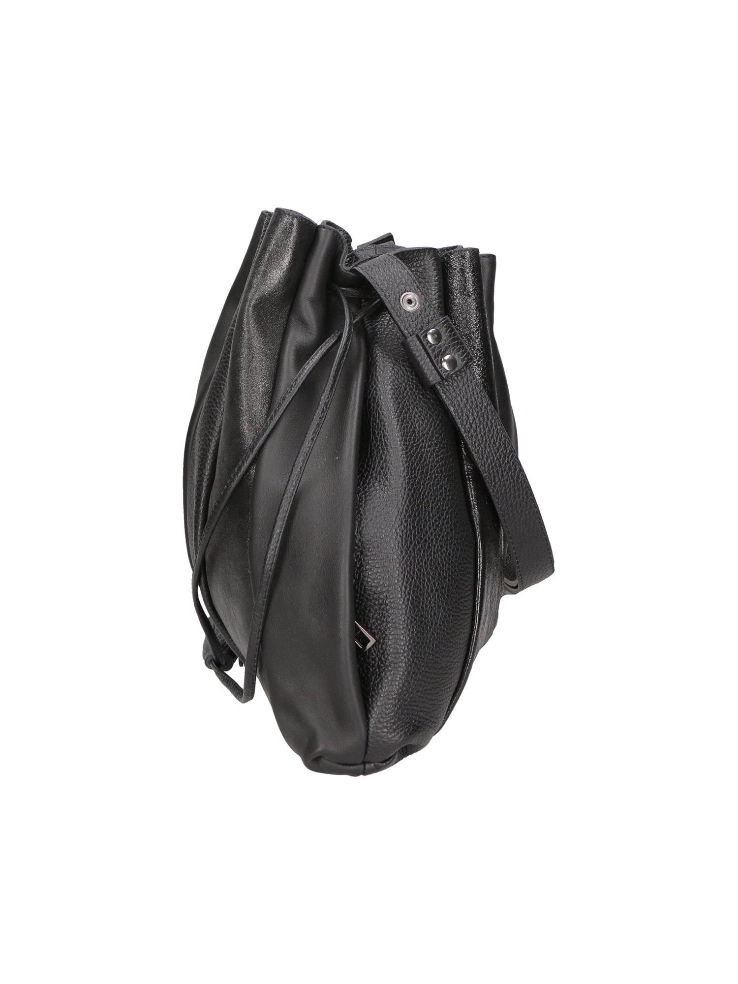 Nunzia Borsa a spalla da donna Vera pelle 576042-NERO BLACK Gave Lux