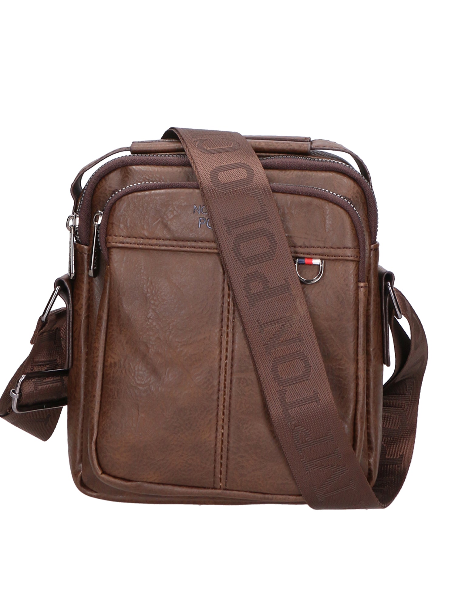 Borsa a tracolla uomo 100% pelle PU PCL3056-COFFEE Northampton Polo Club