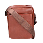 Borsa a tracolla uomo 100% pelle PU PCL3076-BROWN Northampton Polo Club