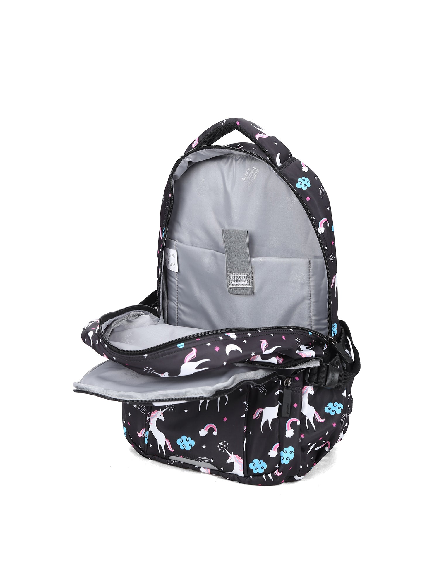 XN1253B-BLACK UNICORN Zaino unisex modello Astrale Aoking