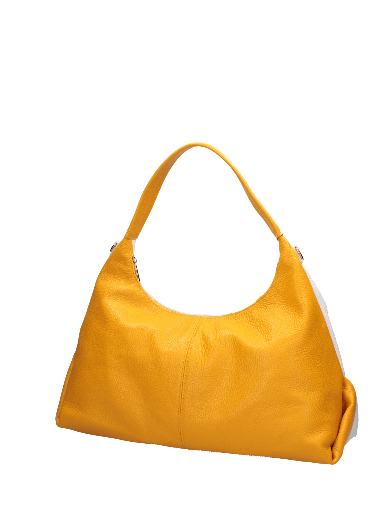 Borsa a spalla da donna Vera pelle 07233-D04 GIALLO+BIANCO Roberta Rossi