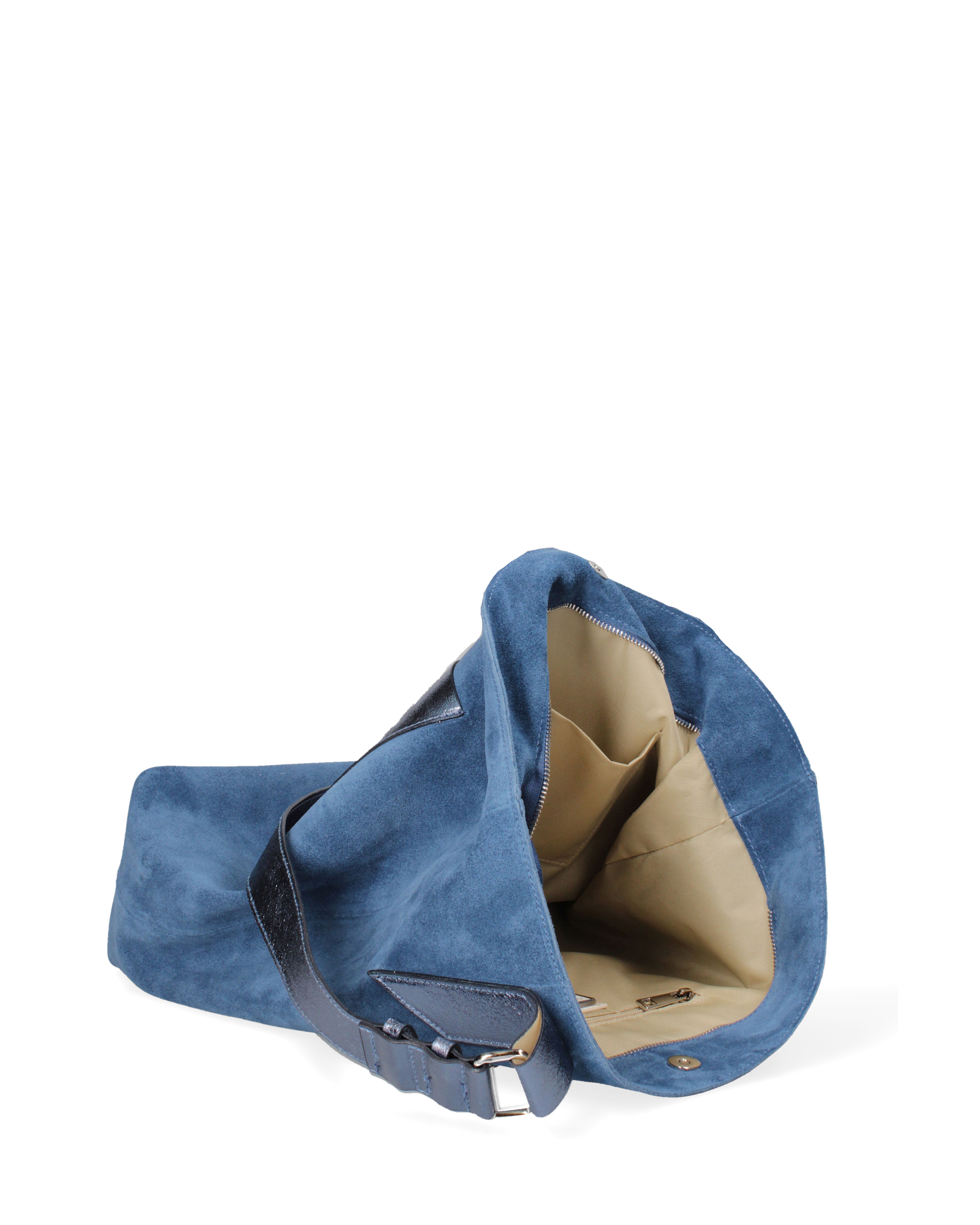 Borsa a spalla da donna Vera pelle 07312-D25 JEANS+L026 Roberta Rossi