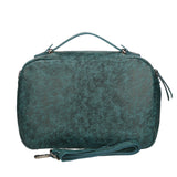 Vera Pelle 6542-PETROLIO Borsa a mano unisex Modello Avelon Gave Lux