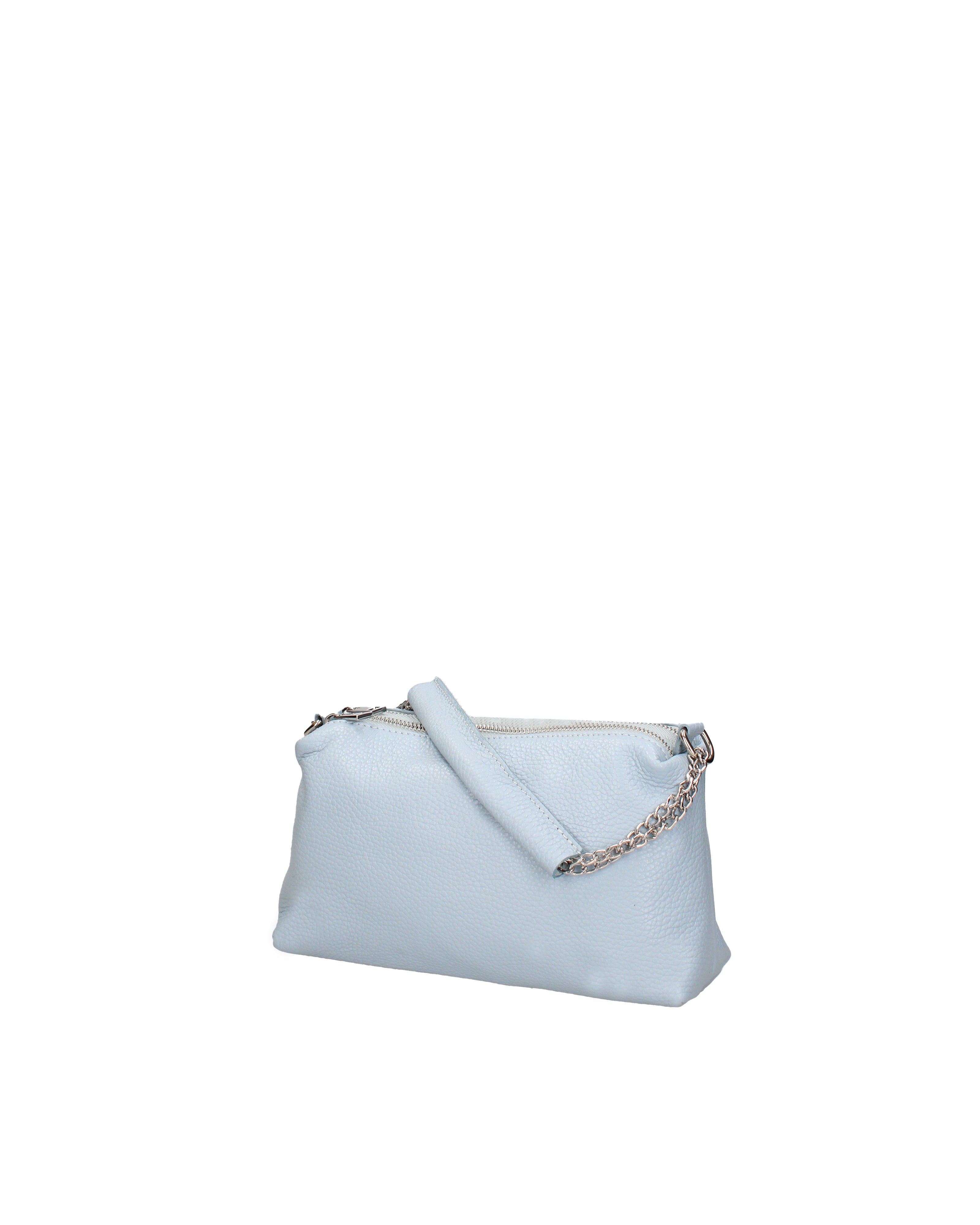 Borsa a spalla da donna Vera pelle 07141-D92 CELESTE Viola Castellani