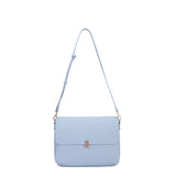Borsa a spalla da donna 100% pelle vegana PU 740-1PT-SKY BLUE Diana&co