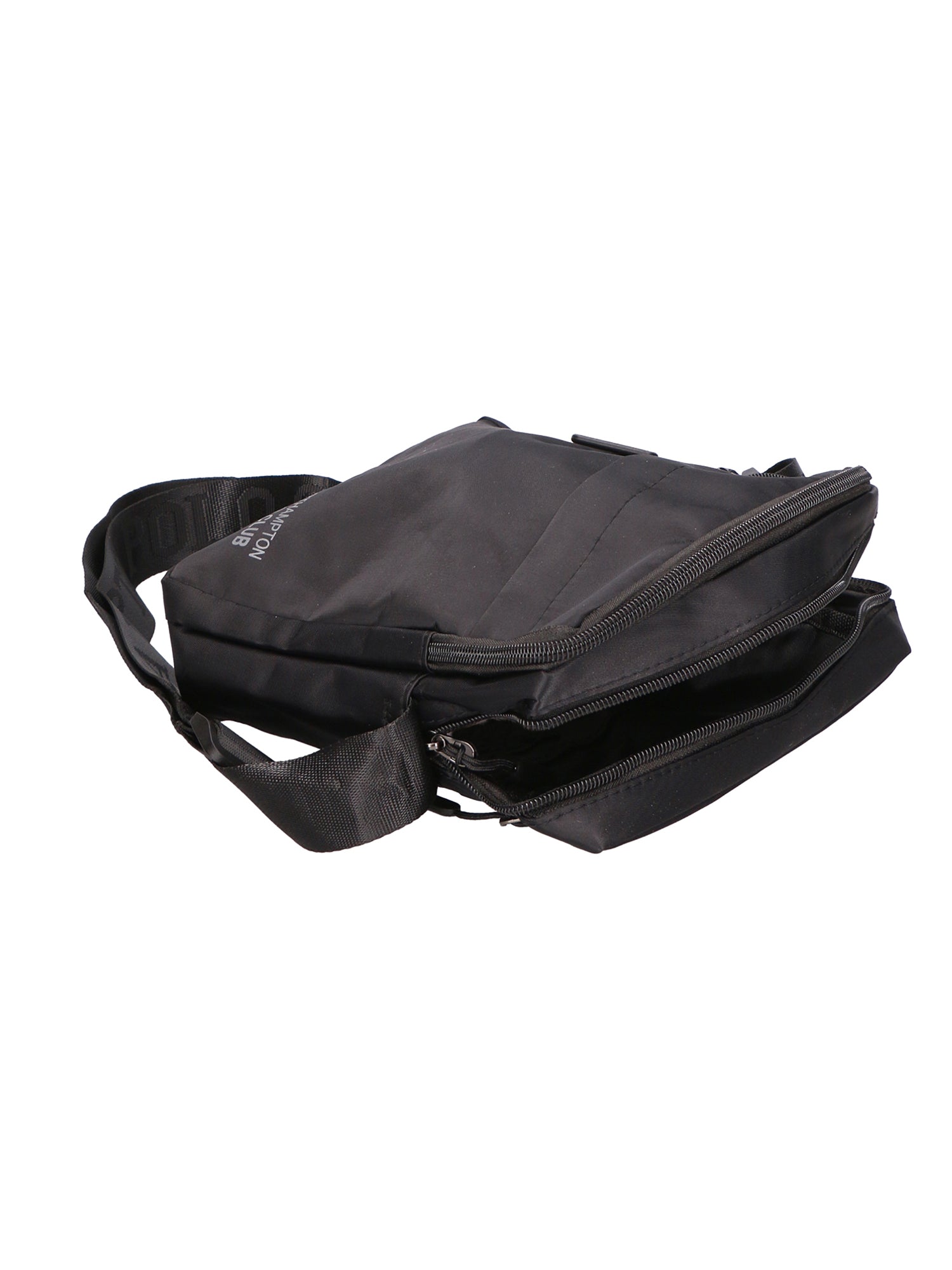 Borsa a tracolla uomo Pelle PU e Nylon PCL3149-BLACK Northampton Polo Club
