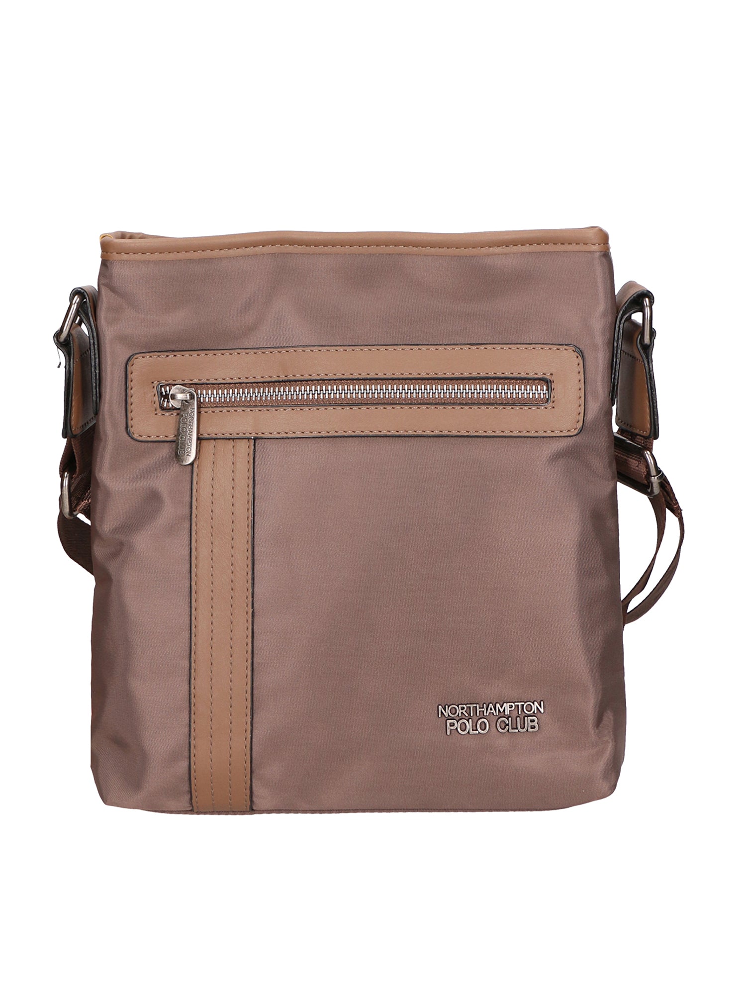 Borsa a tracolla uomo Pelle vegana PU PCL3161-EARTH Northampton Polo Club