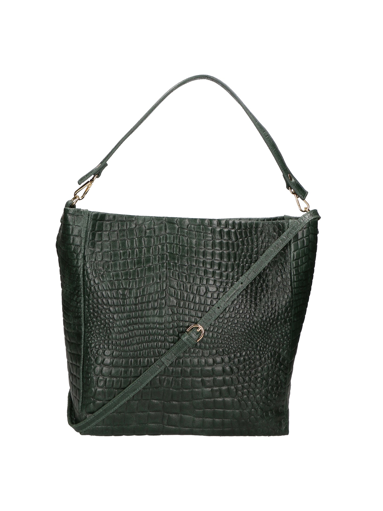 Valtera Borsa a spalla da donna Vera pelle 06500-017 VERDE BOTTIGLIA Gave Lux