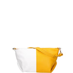 Borsa a spalla da donna Vera pelle 07165-D04 GIALLO+BIANCO Roberta Rossi