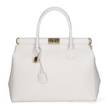 Aleria Borsa a mano da donna Vera pelle 8005-D01 BIANCO Gave Lux