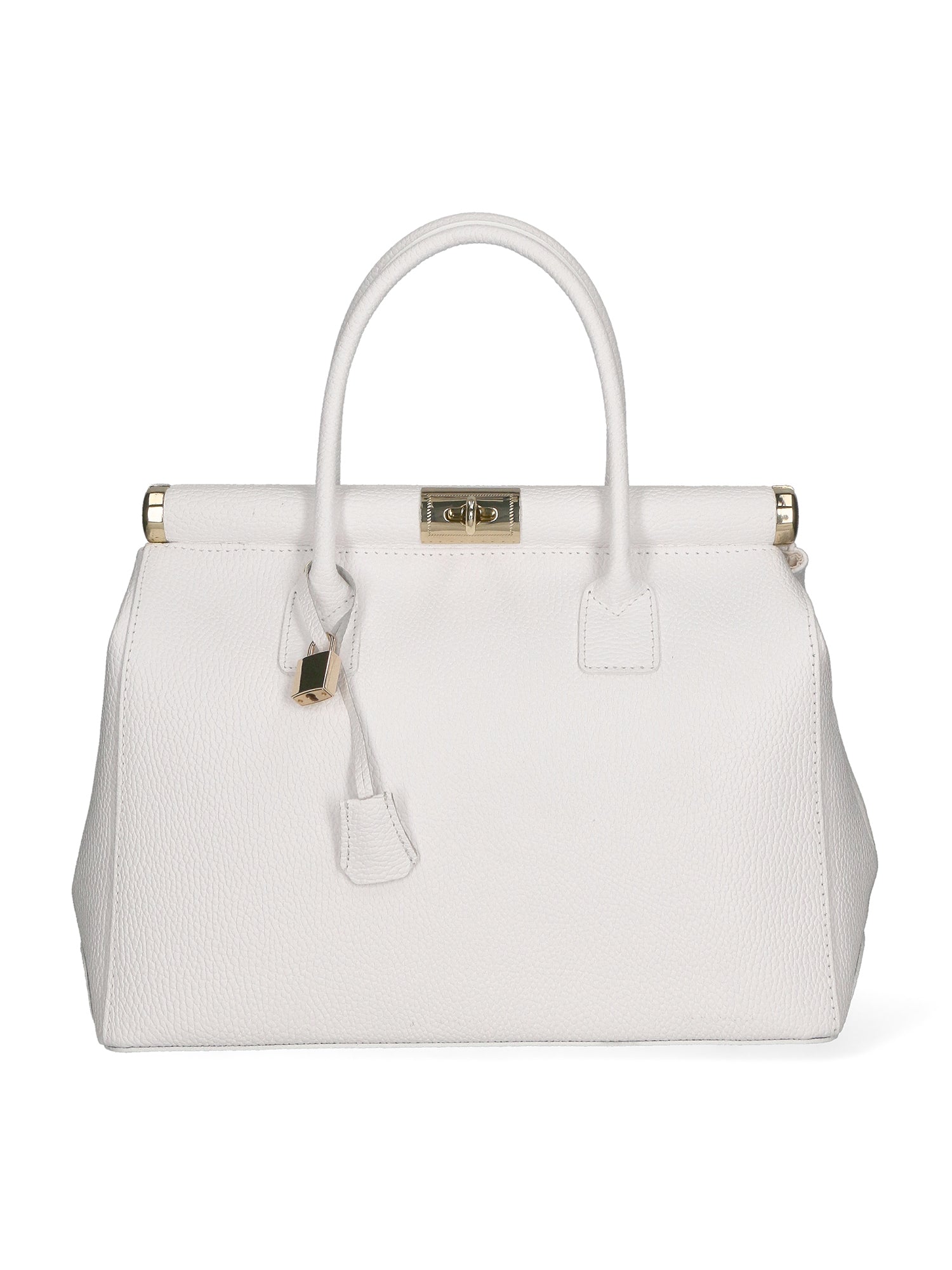 Aleria Borsa a mano da donna Vera pelle 8005-D01 BIANCO Gave Lux