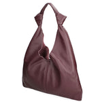 Borsa a spalla da donna 100% vera pelle 07156-D54 BORDO SCURO Viola Castellani