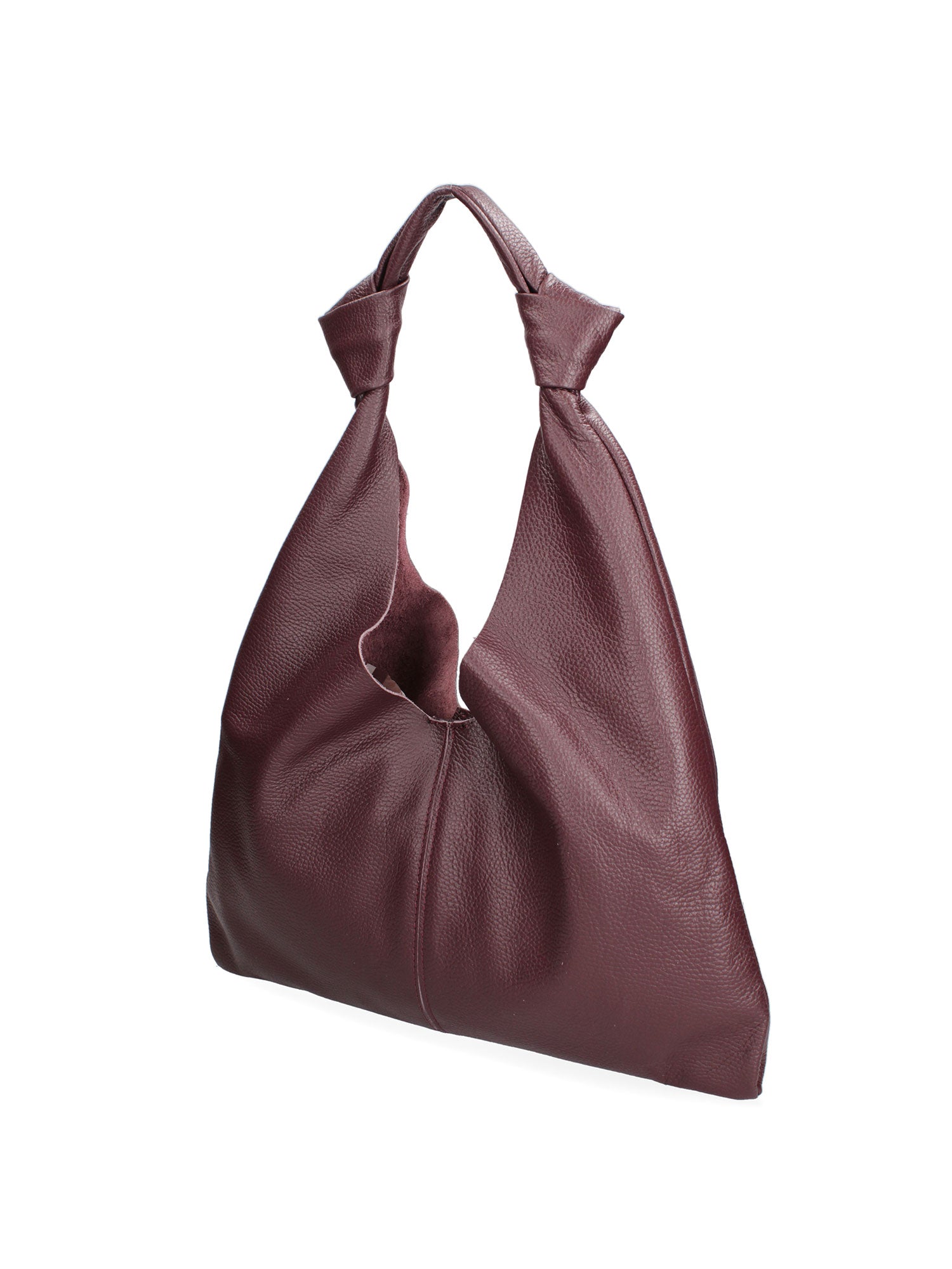 Borsa a spalla da donna 100% vera pelle 07156-D54 BORDO SCURO Viola Castellani