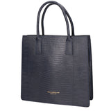 Giulia Borsa a mano da donna Vera pelle effetto cocco 468W-LU26 BLU SCURO Viola Castellani