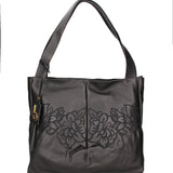 Erebea Elite Borsa a spalla da donna 100% Poliuretano B16663-NERO Braccialini