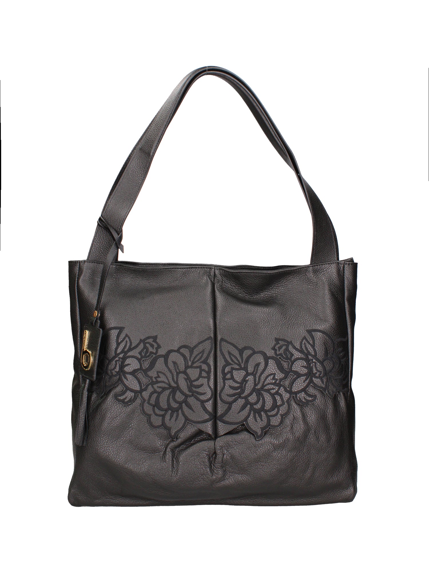 Erebea Elite Borsa a spalla da donna 100% Poliuretano B16663-NERO Braccialini
