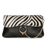 Safira Borsa a mano da donna Vera pelle 04760-ZEBRA BIANCO Gave Lux