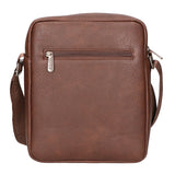 Borsa a tracolla uomo in pelle PU Casual PCL3008-BROWN Northampton Polo Club