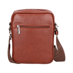 Borsa a tracolla uomo in pelle PU Casual PCL3078-BROWN Northampton Polo Club