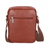 Borsa a tracolla uomo in pelle PU Casual PCL3078-BROWN Northampton Polo Club