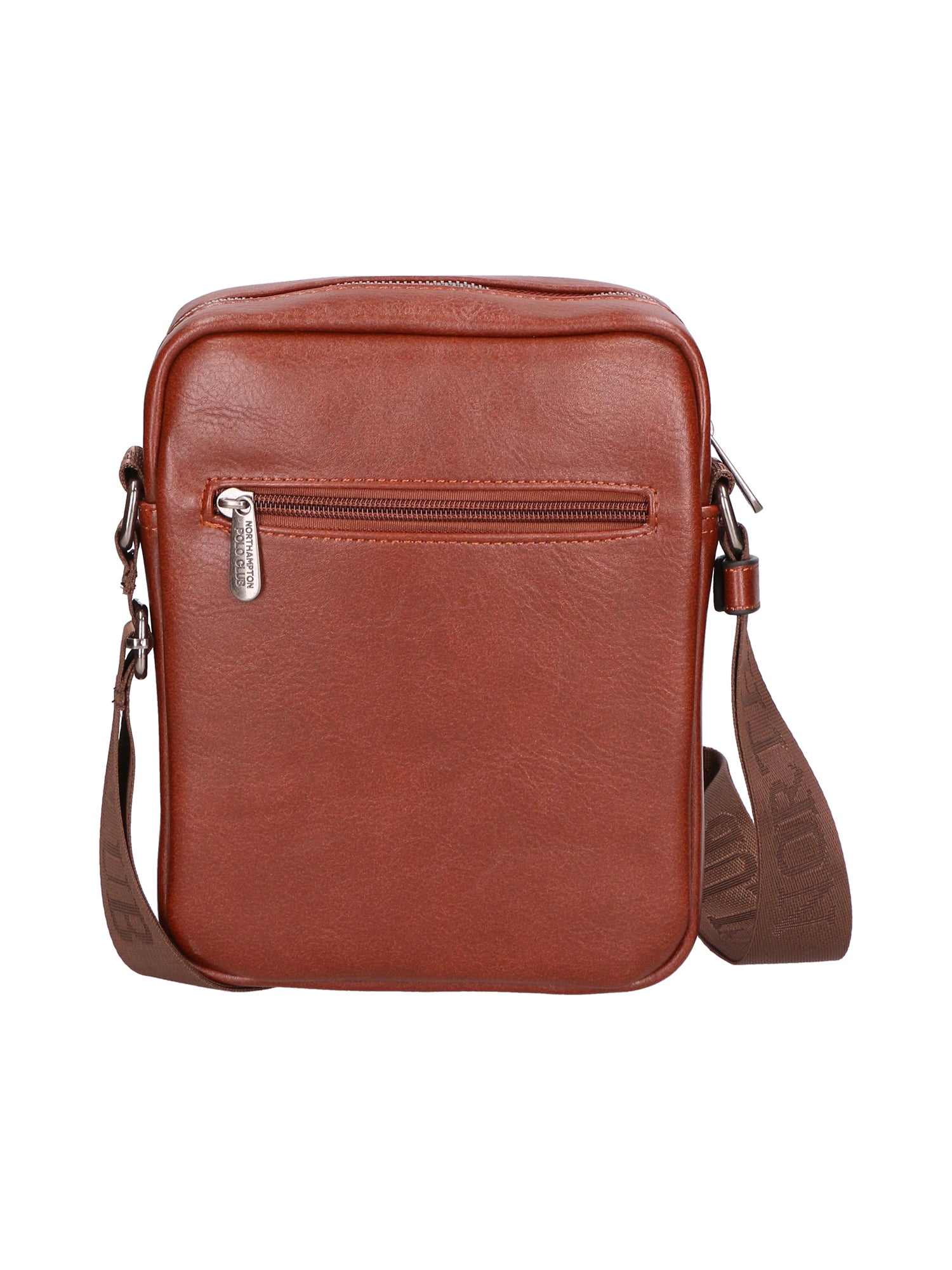 Borsa a tracolla uomo in pelle PU Casual PCL3078-BROWN Northampton Polo Club