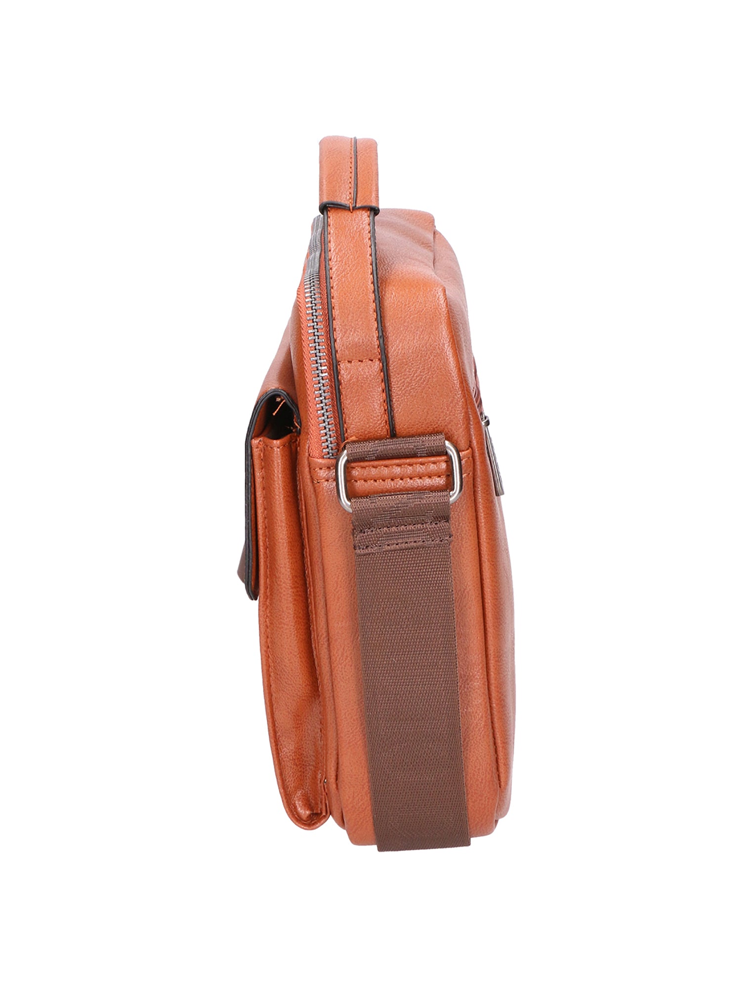 Borsa a tracolla uomo 100% pelle PU PCL3104-BROWN Northampton Polo Club
