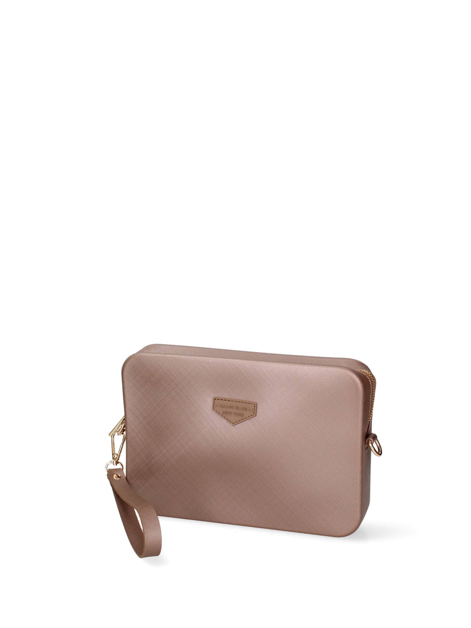 Borsa a tracolla da donna 100% Pvc FLAT-FLOWE-BRONZE - LIGHT GOLD Marc Ellis