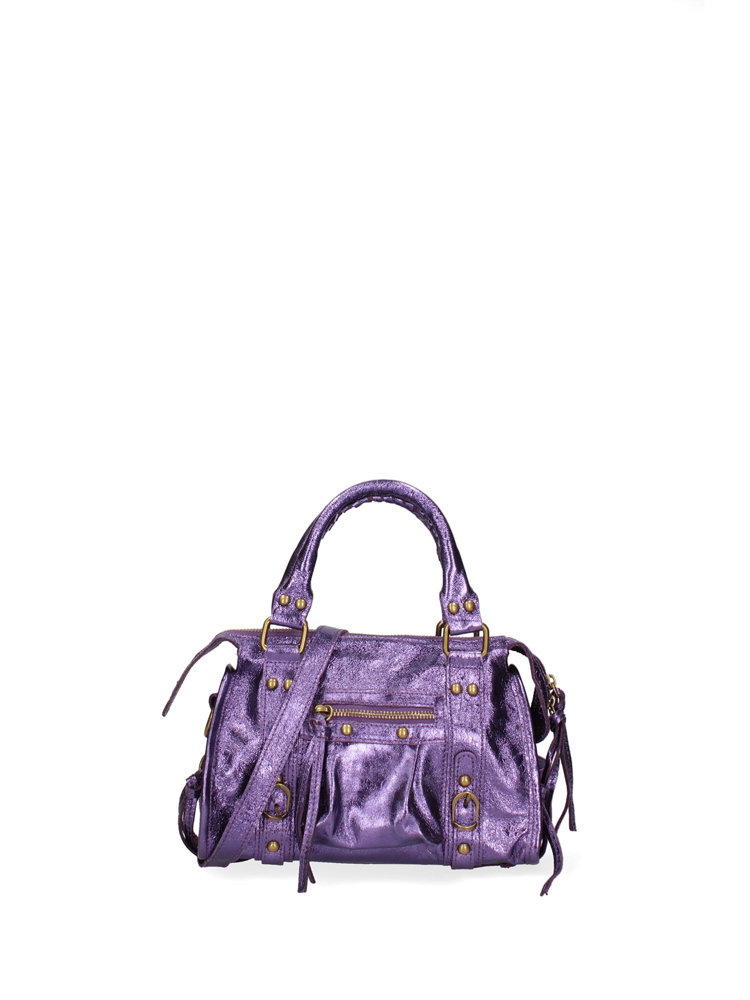 Solara Borsa a spalla da donna Vera pelle 06091 LM-L013 VIOLA Gave Lux