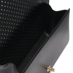 Borsa a mano da donna 100% Pvc FLAT M BALL-BLACK + BRUSH GOLD Marc Ellis