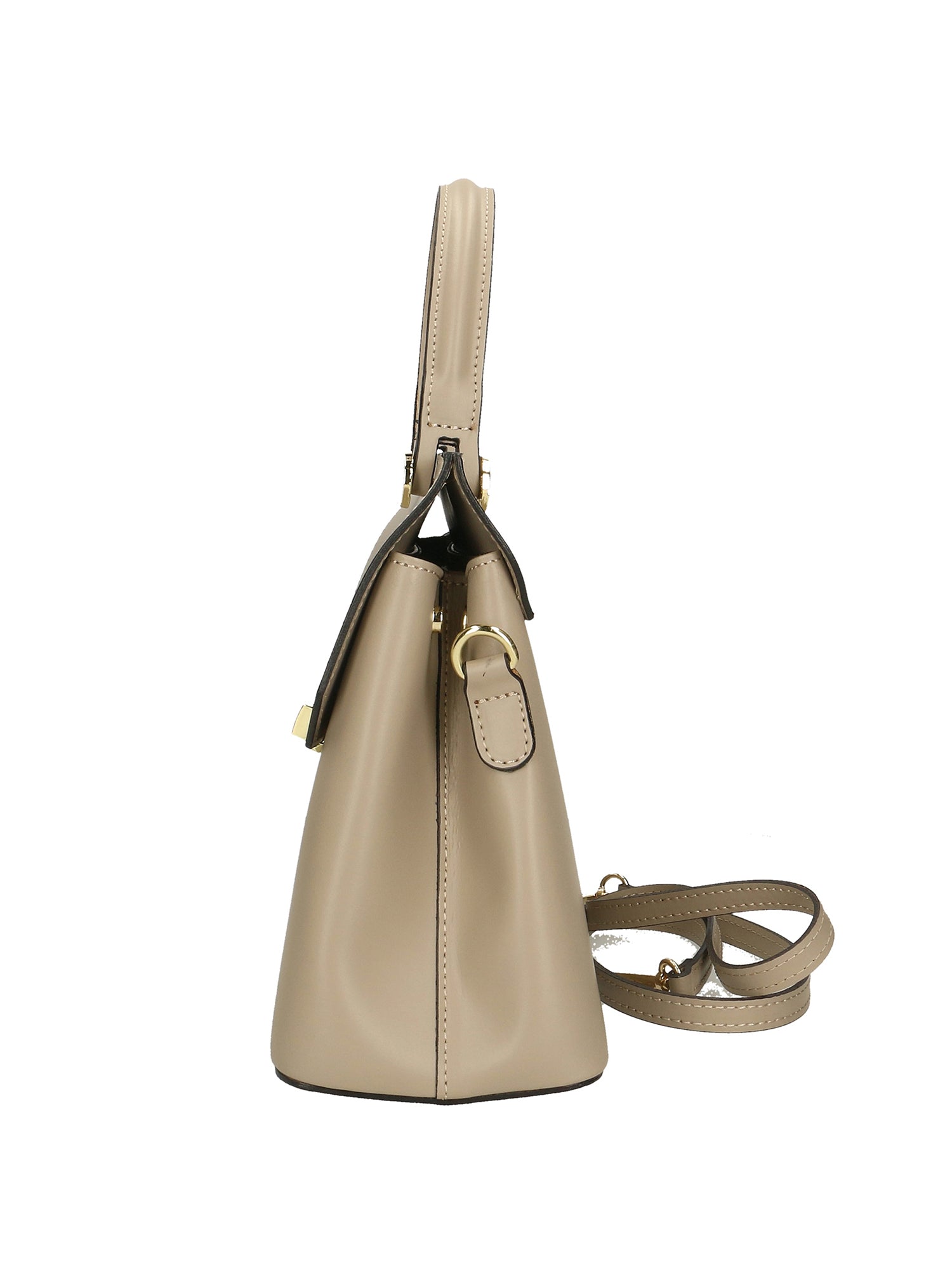 Borsa a mano da donna 100% vera pelle 7708-L110 TAUPE Gave Lux