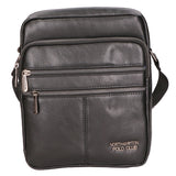 Borsa a tracolla uomo 100% pelle PU PCL3103-BLACK Northampton Polo Club