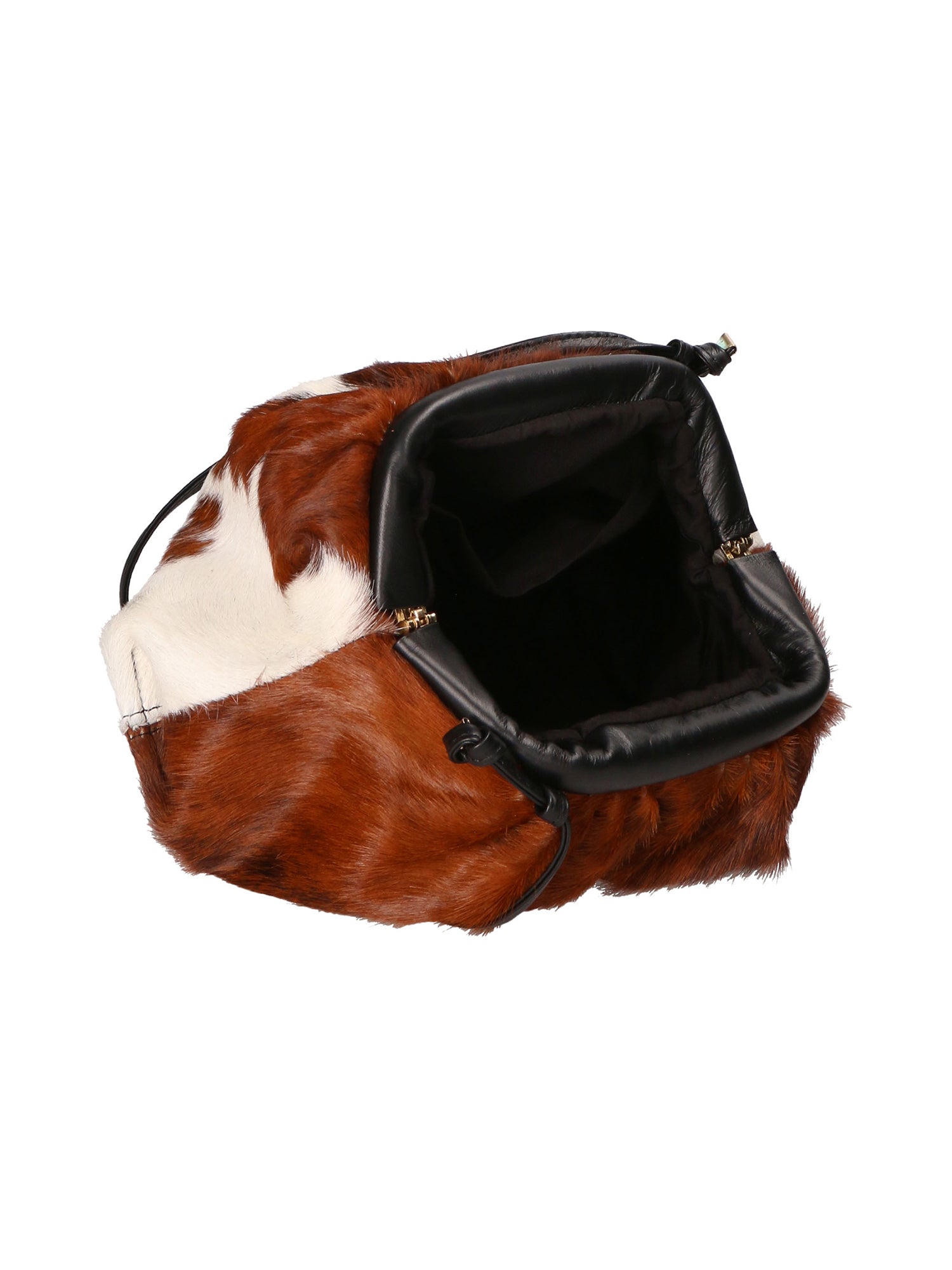 Astrid Borsa a spalla da donna Vera pelle 05476-NERO MUCCA 005 Gave Lux