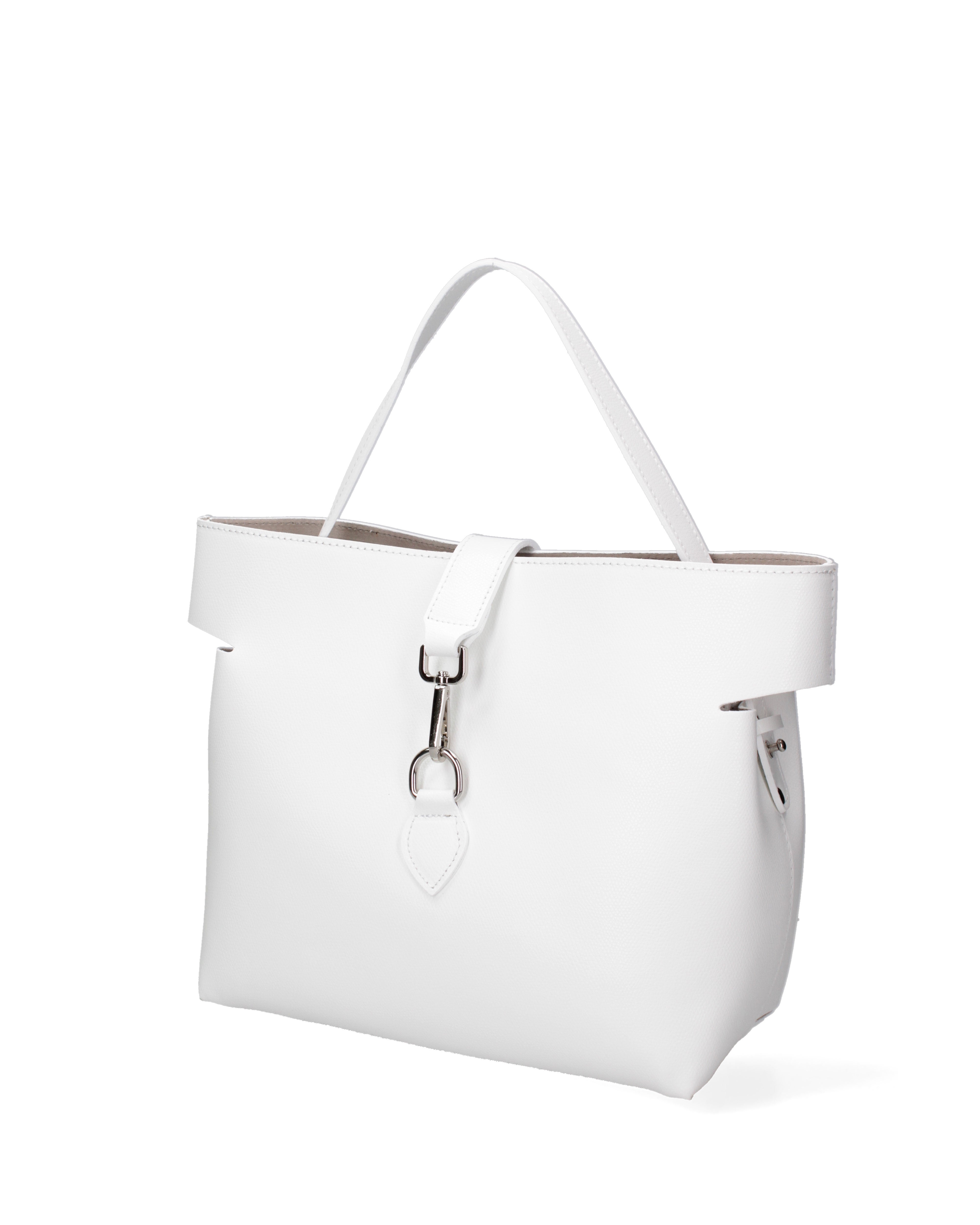 Liviana Borsa a mano da donna Vera pelle 07379-PL01 BIANCO Gave Lux