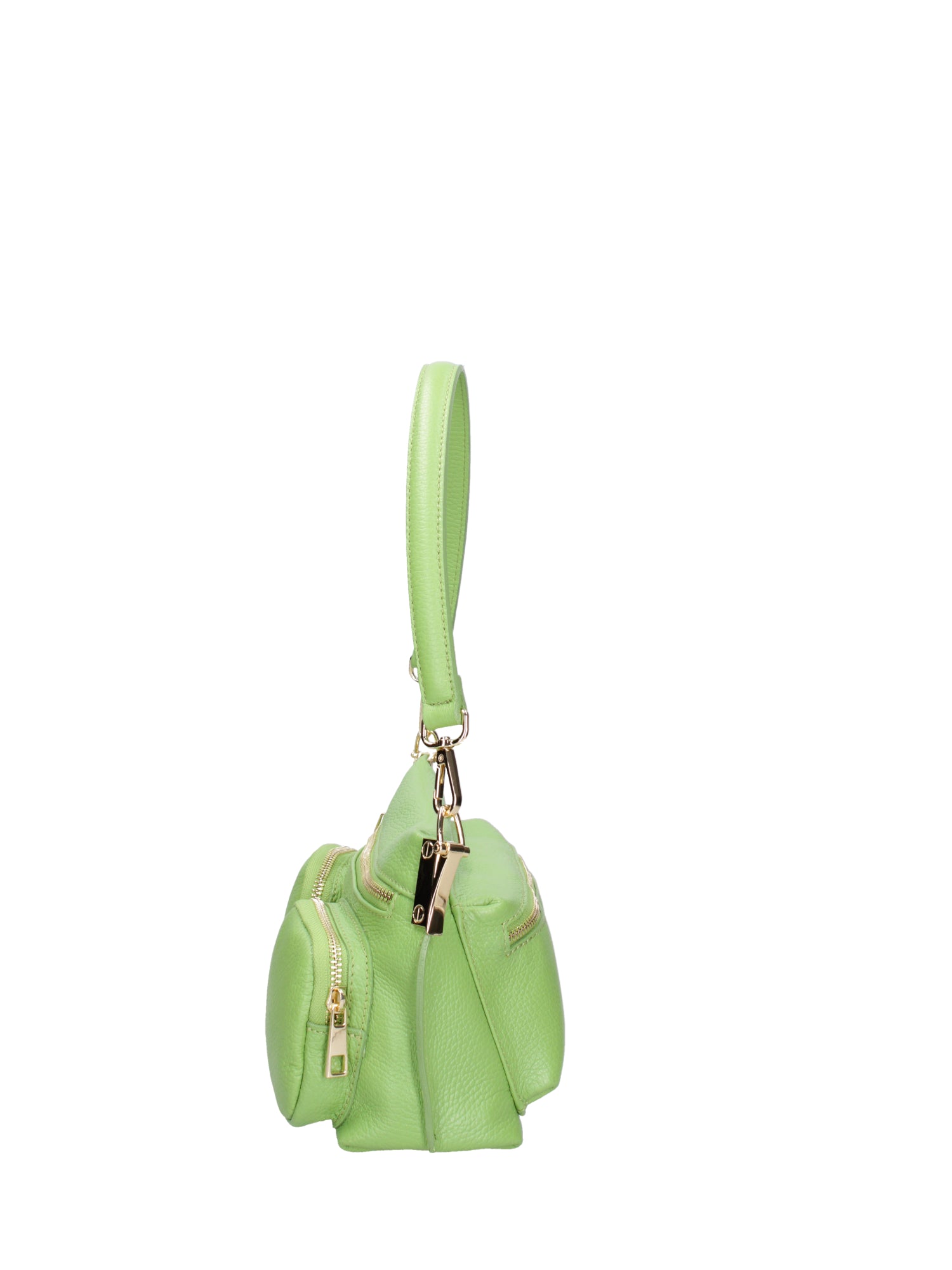 Borsa a spalla da donna Vera pelle 07147-D12 VERDE Roberta Rossi