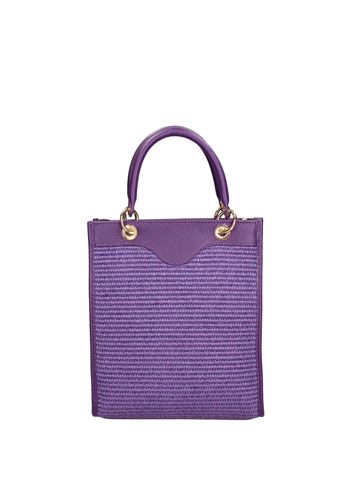 Borsa a mano da donna Misto pelle e tessuto 07149-D45 VIOLA Roberta Rossi
