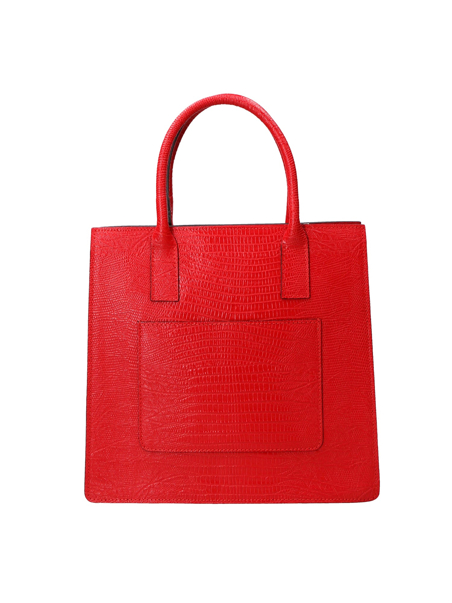 Giulia Borsa a mano da donna Vera pelle effetto cocco 468W-LU58 ROSSO Viola Castellani